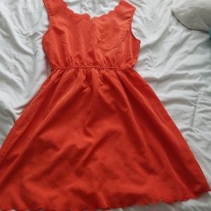 Scallop trimmed dress